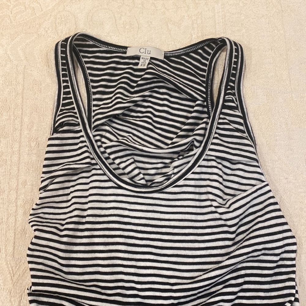 Clu Dresses:  Black & White Striped and Gold Shimmer. 34” length. Rouged - Picture 10 of 15